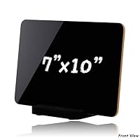 CHARMKER Mini Black Chalkboards (10"x7") Writable Message Boards for Work, Home, Office, or Classrooms | Easy to Write and Clean Surface | Includes Vertical Stand