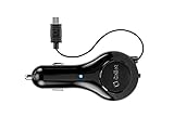Cellet Retractable Micro USB Car Charger, 10 Watt / 2.1 Amp Tangle-Free Portable Traveler for Samsung Galaxy S7 /Edge / S6 / Edge/Plus, Note Edge 6/5/4, LG G4, HTC and More- Retail Packaging