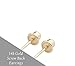 14k Yellow Gold Pink Enamel Ladybug Stud Earrings with Secure Screw-backs