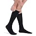 Fytto 1067 Ribbed Compression Socks for Professionals 15-20 mmHg - Graduated Medical Support for Flight, Travel, DVT and Edema - Large, Black