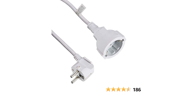 Vivanco SKV 2 W - Cable alargador de 2 metros, blanco ...
