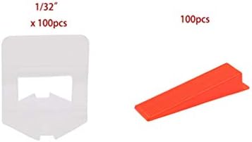Tile Leveling Wedges Clips Kit 200pcs 1mm 1/32" Wall Floor Lippage Leveling system Tiling Installation Laying Tools TUSRAI