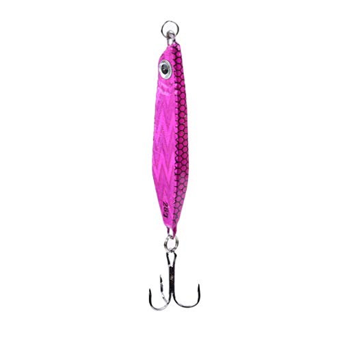 Yunzee Lead Bait Hook Hard Jigs Diving Sea Fishing Lures Popper Baits Tackle Saltwater Freshwater Lures Sinking Jigging Bait,Purple