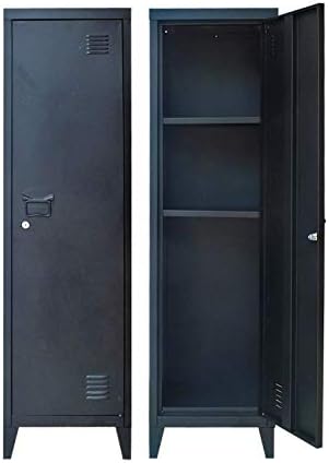 Panana Pal Office Standing Filing Storage Cabinet Metal Cupboard Lockable Unit 1 Door 3 Tier Black Amazon Co Uk Kitchen Home