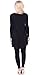 Popana Womens Long Sleeve Tunic Tops to Wear With Leggings Loose Fit Plus Size Dressy Casual Large Black
