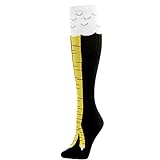 Gmark Mother's Day Gifts, Women's Fun Chicken Legs Image Stockings Novelty Socks Black 1 Pack Size Large
