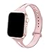 Bandiction Sport Band Compatible with Apple Watch 38mm 40mm, Soft Silicone Sport Strap Replacement Narrow Bands for iWatch Series 4, Series 3, Series 2, Series 1, Sport Edition Women Men (Pink)