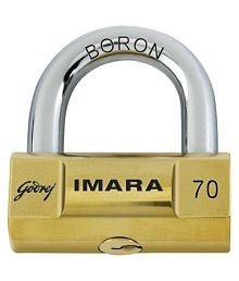 Godrej Imara 6247 Brass Padlock Set (Brass, 4-Pieces)