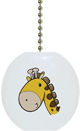 Giraffe Jungle Safari Animal Ceramic Fan Pull