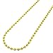 Sterling Silver Italian 3mm Ball Bead Moon Cut Solid 925 Yellow Gold Beaded Necklace Chain - 16” - 40