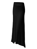 J.TOMSON Womens Basic Foldover Ankle Length Maxi Skirt