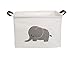 CLOCOR Rectangular elephant Storage Basket,Baby Gifts Basket,Collapsible Cute Pattern Kids Toys Box,Waterproof Storage Bin with Handles for Home Organization,Nursery Decor (Grey Elephant)