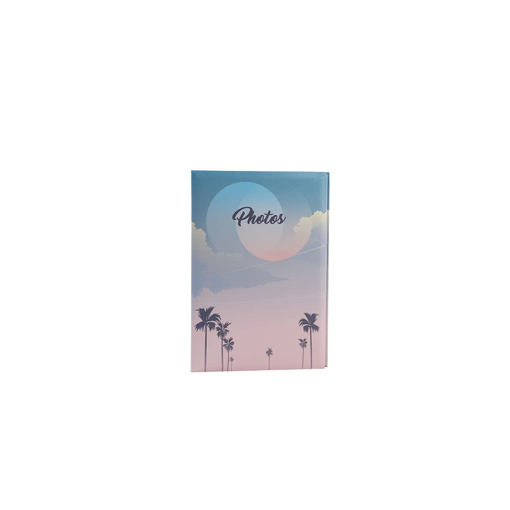 Exacompta - Ref 62333E - Sunset Pocket Photo Album - 225 x 325mm in Size, 100 Pages with Plastic Pockets, Holds Up To 300 Photos - Matt Laminated Trendy Pattern Cover