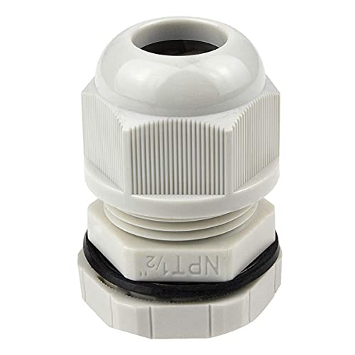 10 Pcs 1/2" IP68 Strain Relief Nylon Cord Grip NPT Cable Glands