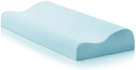 The White Willow Cervical Orthopedic Memory Foam Cooling Gel Queen Size Contour Neck Support Sleeping Bed Pillow with Removable Cover (23" L x 14" W x 4" H) -White