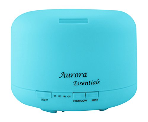 Aromatherapy Essential Oil Diffuser. Aromatherapy Diffuser 500ml by AuroraEssentialsÂ® Ultrasonic+humidifier, cool mist and 7 Color changing lights.Mist & Light Control,Timer+Auto-Waterless off.