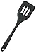 StarPack Basics Silicone Turner Spatula/Slotted Spatula, High Heat Resistant to 480°F, Hygienic One Piece Design, Non Stick Rubber Kitchen Utensil for Fish, Eggs, Pancakes, Wok (Gray Black)