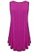 JollieLovin Womens Sleeveless Comfy Plus Size Tunic Tank Top With Flare Hem - Fushia, L