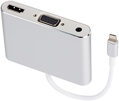 Lightning to HDMI+VGA+Audio Adapter,AOKEN 3 in 1 Lightning Digital AV Adapter Converter for iPhone 7 / 7 Plus / 6 / 6 Plus / 6S / 5/5s Apple iPad, Compatible with All of Above the IOS 8 Version iPhone