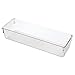 mDesign Compact Plastic Kitchen Cabinet Drawer Organizer Tray - Storage Bin for Cutlery, Serving Spoons, Cooking Utensils, Gadgets - BPA Free, Food Safe - 3