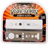 Gear Monkey Wii Remote Gloves for Nintendo Wii - Black & Clear, 2 Piece Set, Gearmonkey