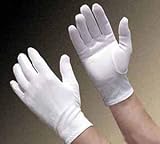 White or Black Cotton Parade Gloves - Sold by Pair