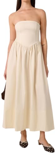 WEWOREWHAT-Corset Maxi Dress-Solid-Ivory-Xs