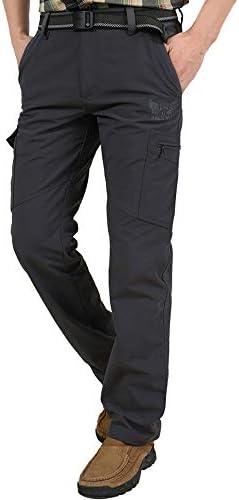 AMhomely® Men's Softshell Pants Casual Waterproof Windproof Trousers Quick Dry Breathable Outdoor Pants Walking Hiking Climbing Pants Climbing and Hiking Tactical Pants for Mens Size M-4XL