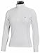 TuffRider Women's Kirby Kwik Dry Long Sleeve Show Shirt, White/Glacier Blue, Small