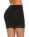 ADOME Women's Adjustable Waist Half Slip Short Underskirt Lace Hem Lingerie