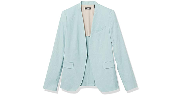 theory collarless blazer