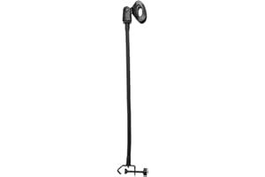 Homoyoyo C-type Clip Microphone Stand with Rotatable Gooseneck Arm Black, Universal Microphone Holder