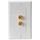 Wired Home Dayton Audio WP-2B Speaker Wallplate Double Banana/Binding Post