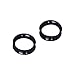 D&M Jewelry Pair Black Thin Silicone Flexible Ear Skin Tunnels Plugs Earlets Hollow Body Piercing 8g-1