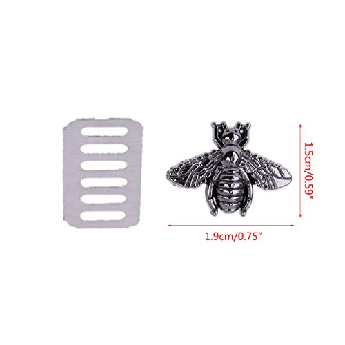 Misright 2 Sets Bee Metal Purse Handba DIY Handbag Shoulder Bag Purse Hardware Accessories (BK)