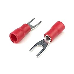 100Pcs SV1.25-3 Insulated Fork Spade Wire Connector