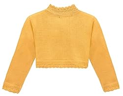 Lilax Little Girls' Knit Long Sleeve Button Closure