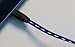 ENAPY Visible Flowing LED Light Up Noodle Data Sync & Charging Cable, Black/Blue