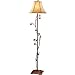 Antique Birds & Vines Floor Lamp, Brown