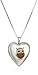 Sterling Silver Heart Crystal Owl with Swarovski Elements Locket Necklace, 18