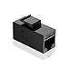 VCE UL-Listed CAT6 Keystone Coupler 5-Pack, Ethernet Coupler Female to Female, RJ45 Coupler for CAT6/CAT5e/CAT5, Keystone Jack, Black