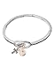 JNX Serenity Prayer Engraved Cross & Mustard Seed Charm Stretch Bracelet by Jewelry Nexus