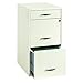 Hirsh Industries 18" Deep 3 Drawer Steel File Cabinet in White primary