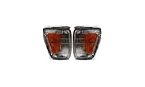 Evan-Fischer EVA20572055887 Corner Light Set of 2 Passenger & Driver Side RH LH Lamp Park Parking Marker Plastic lens Clear and amber DOT SAE approved With chrome trim