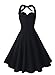 Anni Coco Women's Halter Polka Dots 1950s Vintage Swing Tea Dress - X-Large - 2nd - Black
