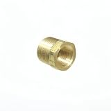 FasParts 3/8" NPT Male NPT MIP MPT x 1/4" NPT Female FIP FPT Reducer Bushing Brass Fitting Fuel / Air / Water / Boat / Gas / Oil WOG