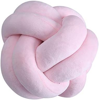 kangxiaoyan Decorative Pillows INS Nordic Cushion Innovative Handmade Knotted Knot Ball Home Baby Sweet Pillow Cushion Simple Car Cushions (Pink)