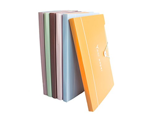 BEGOO 8 Pockets Tabs Expanding File Folder Colorful Document Holder High Capacity Binder Wallet A4 Letter Size for Cards Bills Storage Elastic String Button Closure for School Office Supplies（Pink） - Thumbnail 7