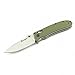 Ganzo G704-GR Folding Pocket Knife 440C Stainless Steel Blade G10 Handle with Clip Camping Fishing Hunting Outdoor EDC Knife (Green) with Gift - Multi-Tool Card 8-in-1