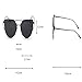 Mike Women Fashion Twin-Beams Classic Metal Frame Mirror Sunglasses (Rose Gold) (Black, A) …